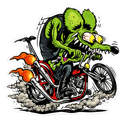Rat fink mouse hot - mouse, rod
