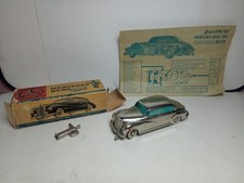 ANTIQUE PRAMETA TOY MERCEDES-BENZ 300 MECHANICAL + KEY + BOX + RARE NOTE li