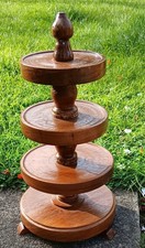 VINTAGE ART DECO WOODEN  4 TIER THIMBLE DISPLAY STAND  