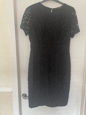 Black Lace Effect Dress By Betty Jackson Black At Debenhams - Size 14