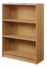 Wide Low Bookcase Unit Modern
