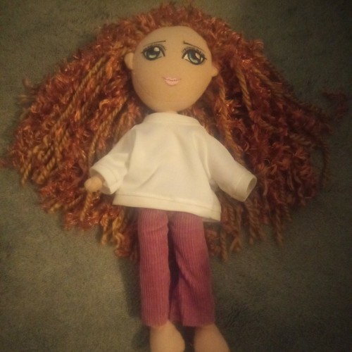 Doll with soft wool hair - hair, to