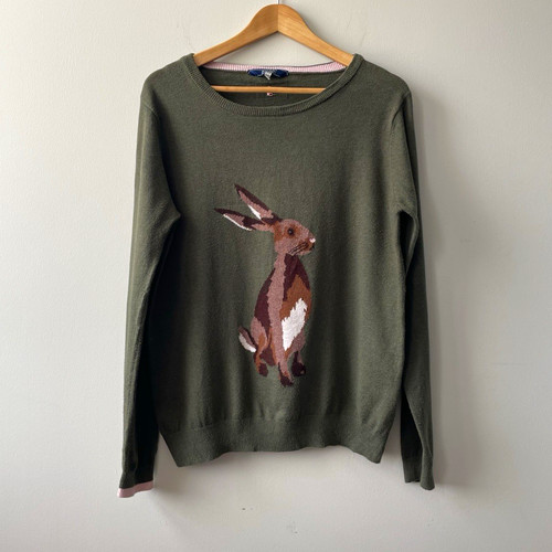 Joules green knit crew - green,