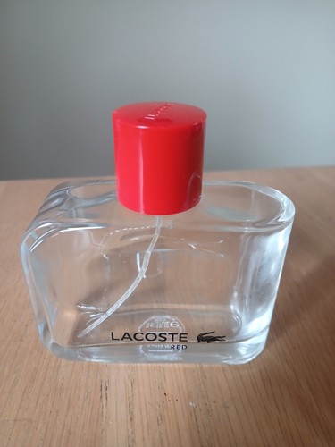 Lacoste red aftershave bottle - red,