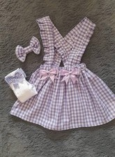 GIRLS GINGHAM CHECK SCHOOL SKIRT AGE 2-13 YEARS ANY COLOUR ROMANY SPANISH NEW