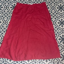NICOLE FARHI Size 14 Red Linen