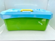 CraZart Multi-Purpose Blue Green Yellow Plastic Utility Storage Art Craft Box