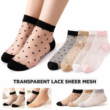 Womens Sheer Lace Socks