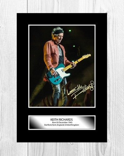 Keith richards signed - a4,