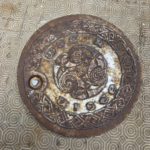 Antique salvage coal hole - salvage,