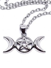 Triple moon phase pendant - triple,