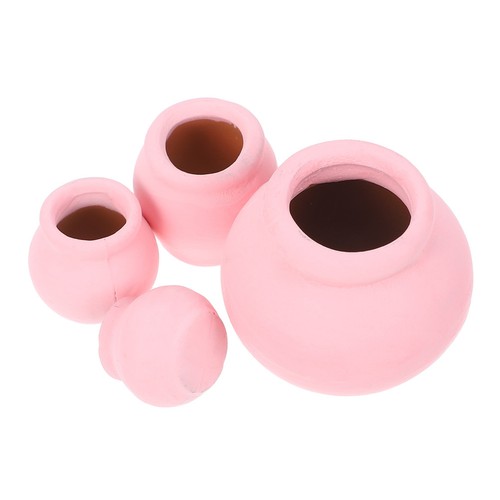 4pcs pink miniature flower - 4pcs,
