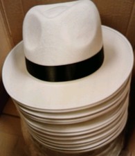 Gangster Spiv 50s White Trilby