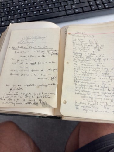 Antique medical lecture notes - medical,