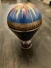 Churchills Victorian Hot Air Balloon Money Box Biscuit Tin – Blue Collectable