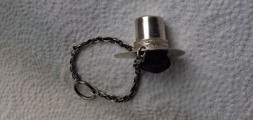 Antique solid silver tophat - silver,
