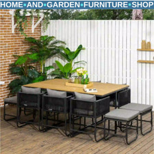 10 Seater Rattan Cube Garden