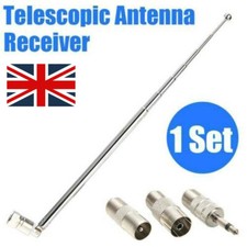 Telescopic FM Aerial Antenna Indoor for TV FM AM Radio Home Stereo Receiver AV /