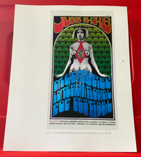 Monterey Pop Festival Gig Poster Art PICTURE/PRINT 11"x 9" The Who/Jimi Hendrix