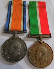 WW1 PAIR MERCANTILE MARINE