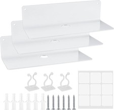 OIJOIYOI 3 Pcs Acrylic Floating Shelves, Wall Mounted Display Shelf Self