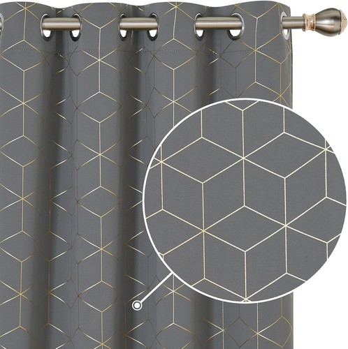 Deconovo eyelet curtains gold - eyelet,