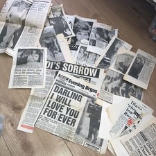 Princess Diana - Over 30 vintage Newspaper Clippings.