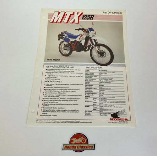 Honda mtx125r original - mtx125r,