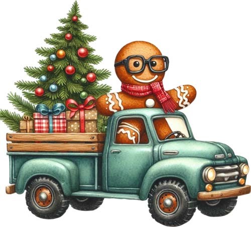 Christmas monster truck - christmas,