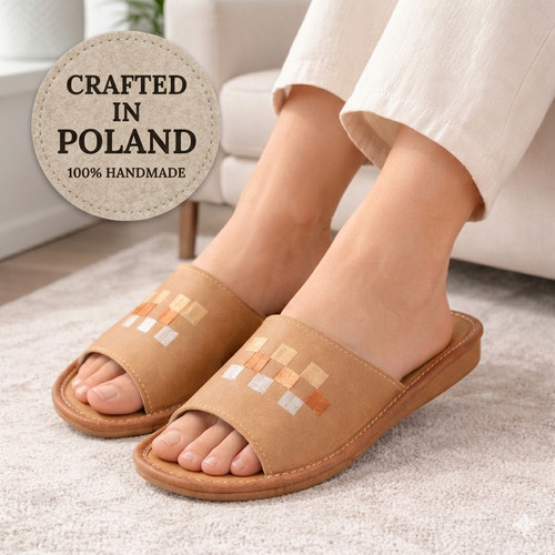 Ladies eco leather slippers - ladies,