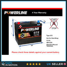 Battery fits TRIUMPH TR3 2.0