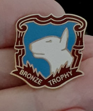 BULL TERRIER BRONZE TROPHY ENAMEL  PIN BADGE
