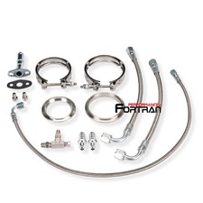 Turbo Oil Water Line Kit for Garrett G series G25 G30 G35 6AN w/ in&out flanges