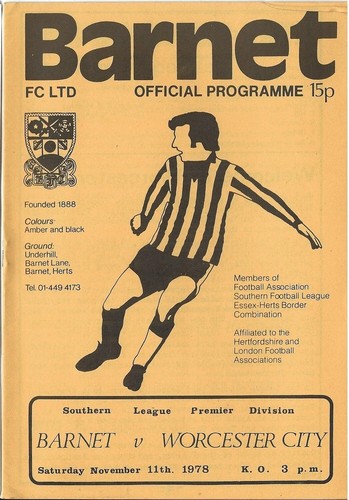 Football programme barnet - programme,