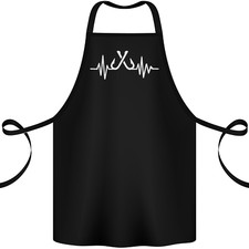 Pulse Fishing Funny Fisherman ECG Cotton Apron 100% Organic