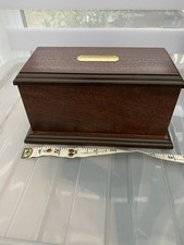 Pet Memorial Cremation Urn Mahogany Wood. Size In Photos. Good Condition Used