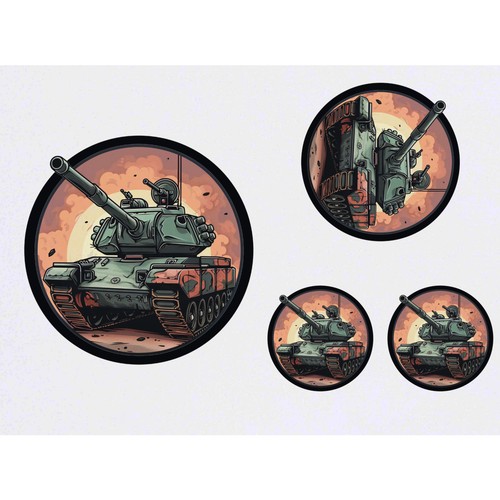 Army tank in circle - x, 'army