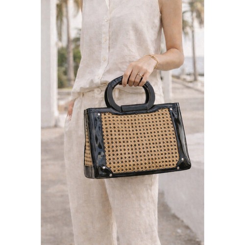 Whbm woven rattan tote - whbm,