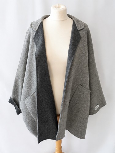 Handmade grey wool - grey, coat