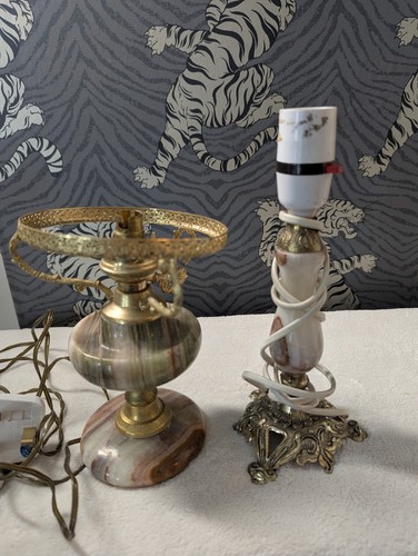 Vintage onyx table lamp - onyx,