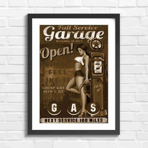 Retro pinup garage girl - pinup,