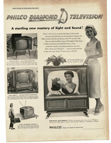 1957 philco television miss - philco,