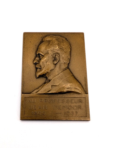 Antique belgium bronze plaque - antique,