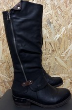 Ladies Rieker "RiekerTex" Knee High Leather Boots. Uk6 Eu39. Black. LOVELY