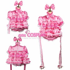 hot pink satin Sissy baby boy