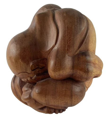 Large hand carved wooden - carved,