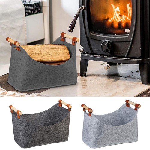 Durable felt firewood basket - firewood,