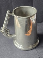 Vintage Pewter Tankard With Novelty Gun Handke