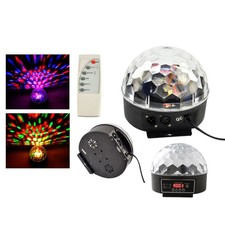 Music Active DMX Crystal Ball LED Stage Lighting Club Disco DJ Party Lights
