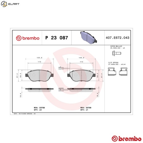 Brake pad set disc - set,